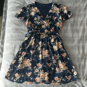 Floral wrap dress